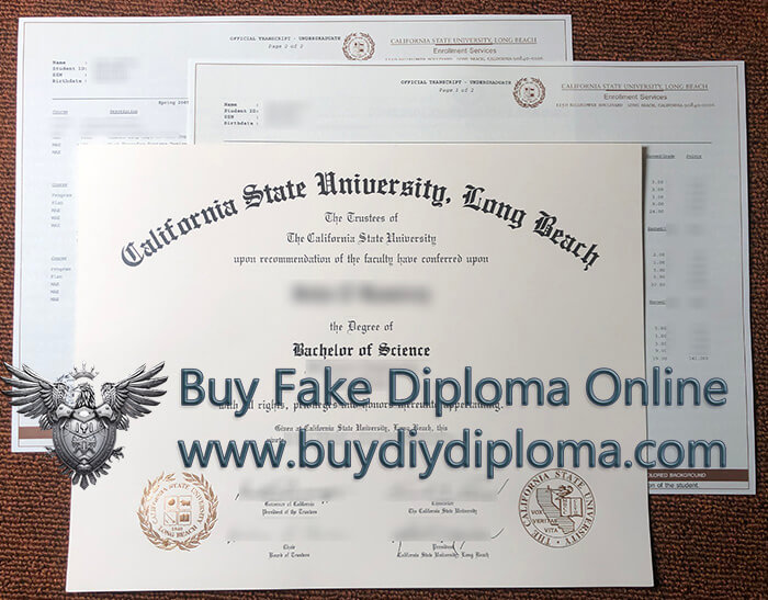  CSULB diploma with transcript
