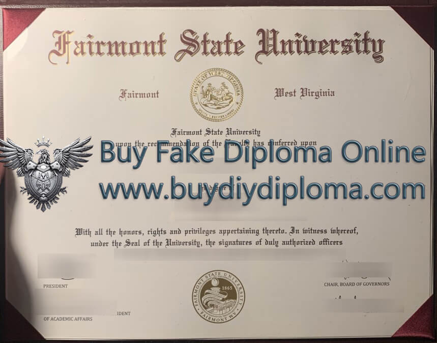 Fairmont State University diploma