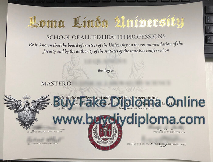 Loma Linda University (LLU) diploma