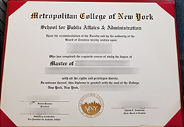 MCNY Diploma certificate