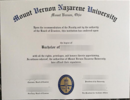 MVNU diploma certificate