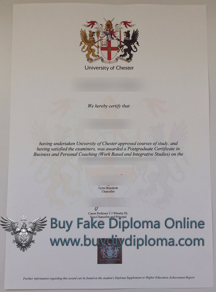 University of Chester diploma University of Chester diploma