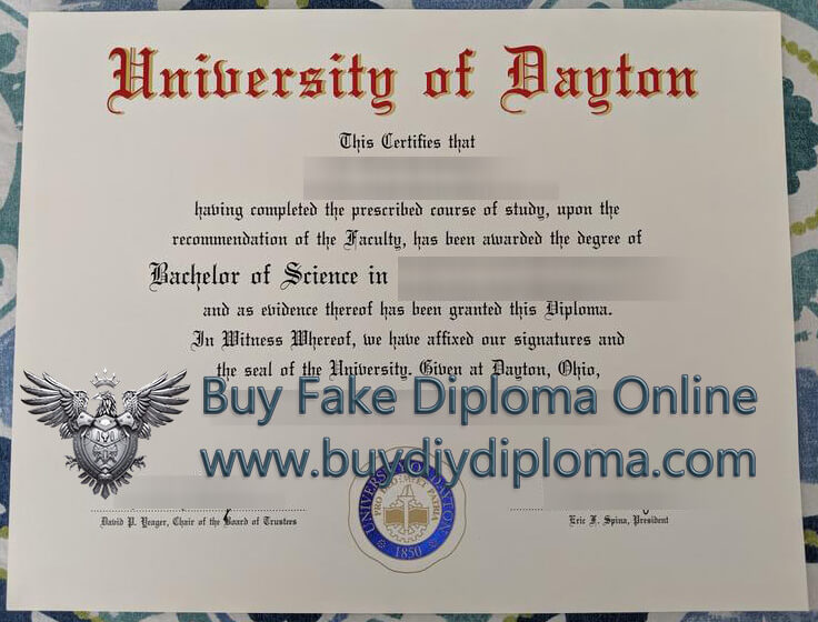 University of Dayton diploma