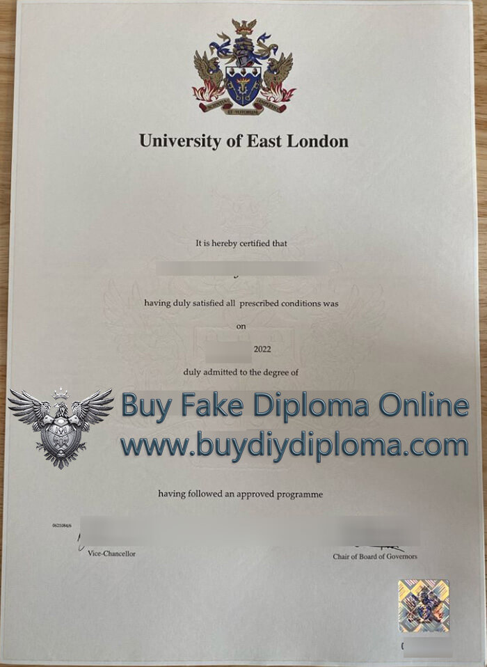 University of East London degree