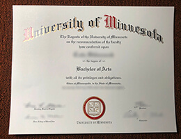 University of Minnesota Bachelor of Arts diploma