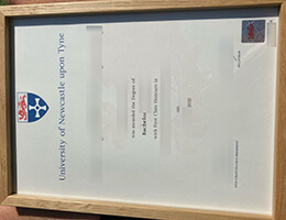 University of Newcastle upon Tyne degree certificate