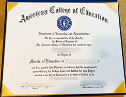 American College of Education diploma certificate