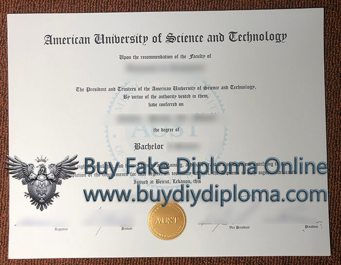 American University of Science and Technology diploma