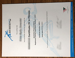 Australian Fitness Academy Certificate