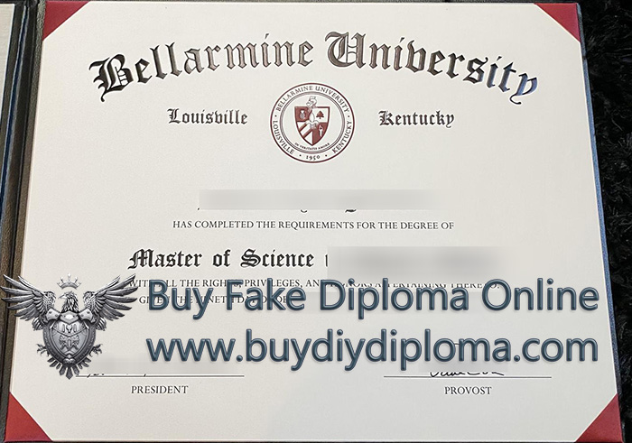 Bellarmine University diploma, BU degree certificate