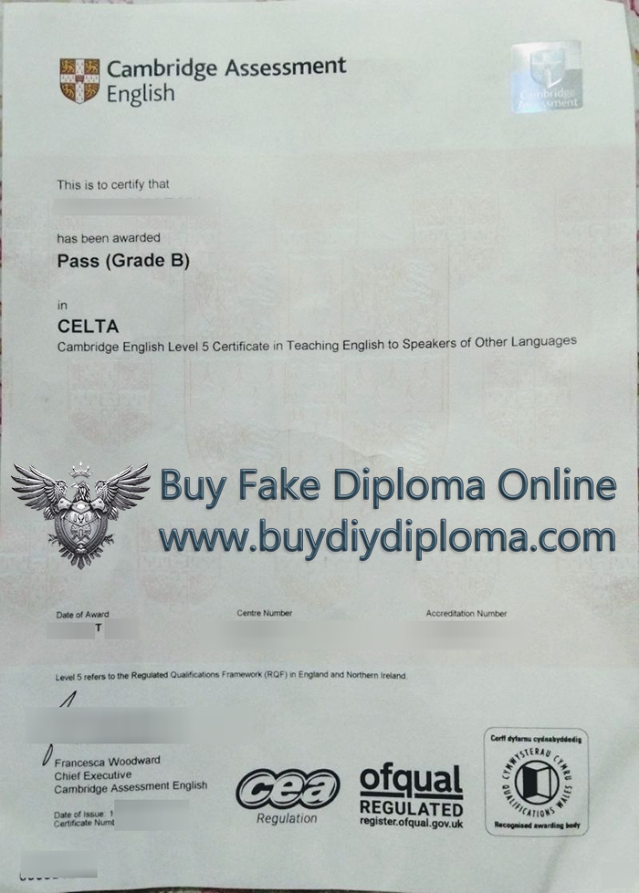 CELTA certificate