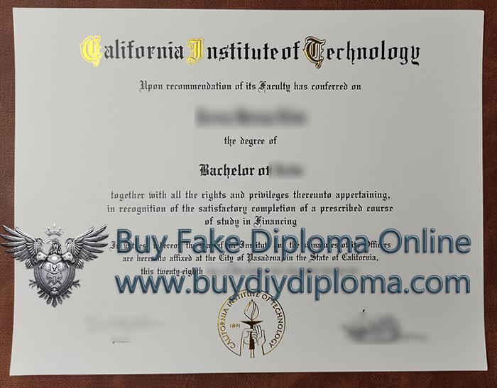 California Institute of Technology degree certificate