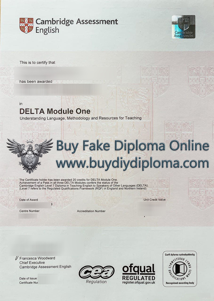 Cambridge Assessment English Delta Module One Certificate