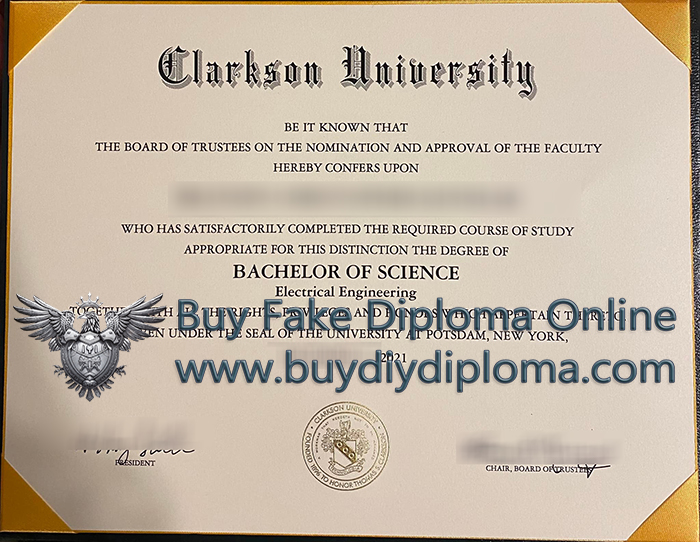 Clarkson University diploma