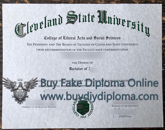 Cleveland State University diploma