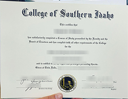 College of Southern Idaho diploma