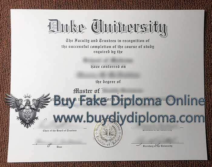 Duke University Diploma