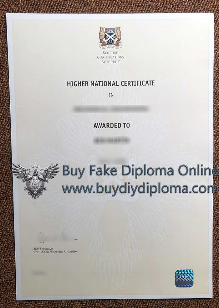 Buy A Fake Higher National Certificate In Scotland Order An SQA HNC 