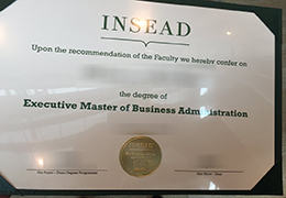 INSEAD diploma certificate