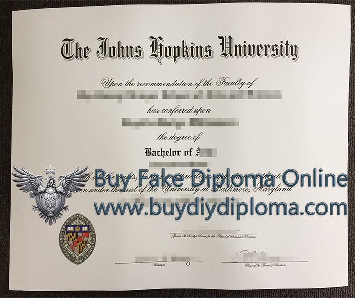 Johns Hopkins University degree, JHU diploma