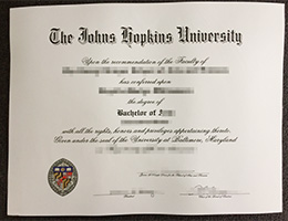 Johns Hopkins University degree