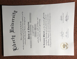 Liberty University Doctor Diploma certificate