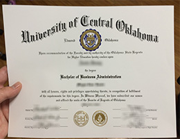 University of Central Oklahoma diploma