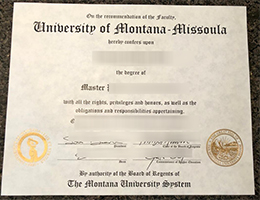 University of Montana diploma