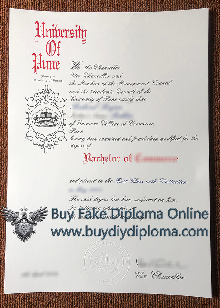 University of Pune degree certificate