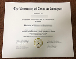 University of Texas at Arlington degree certificate