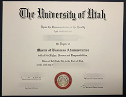 University of Utah Diploma certificate