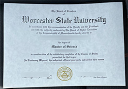 Worcester State University diploma, WSU degree