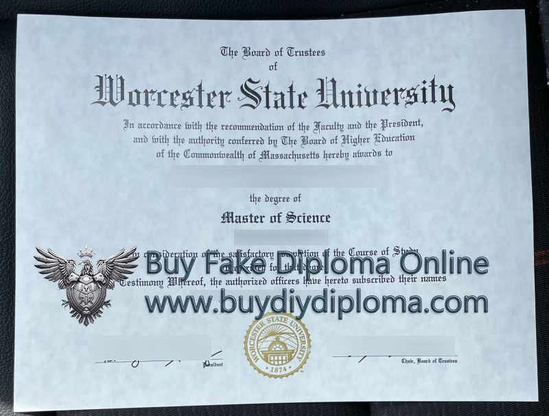 Worcester State University diploma, WSU fake degree