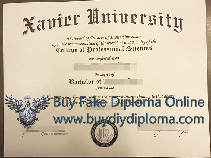 Xavier University Diploma, buy a fake diploma certificate. best fake diploma maker. Xavier University Diploma