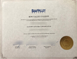 Bow Valley College diploma certificate