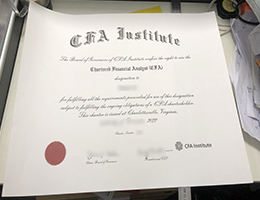CFA Institute certificate