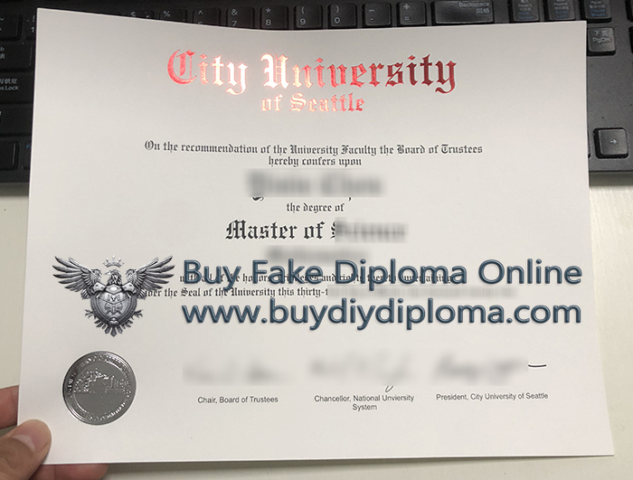 City University of Seattle diploma