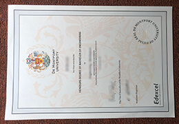 De Montfort University Bachelor of Engineering degree certificate