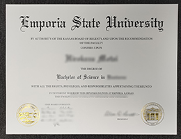 Emporia State University diploma