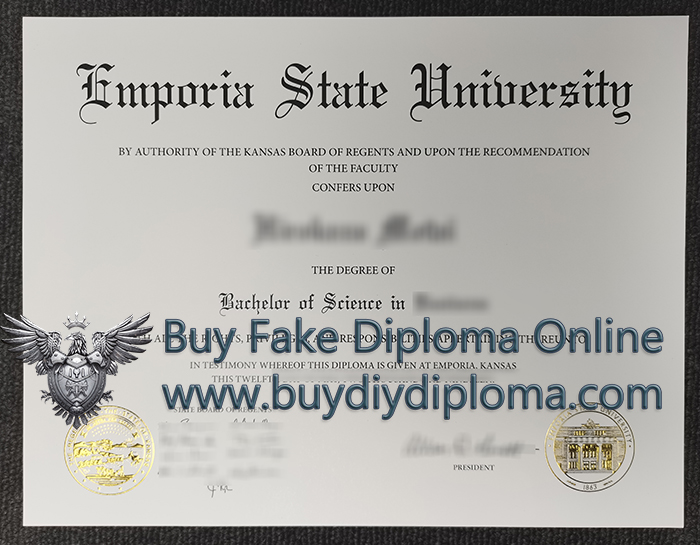 Emporia State University diploma