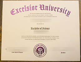 Excelsior University degree certificate