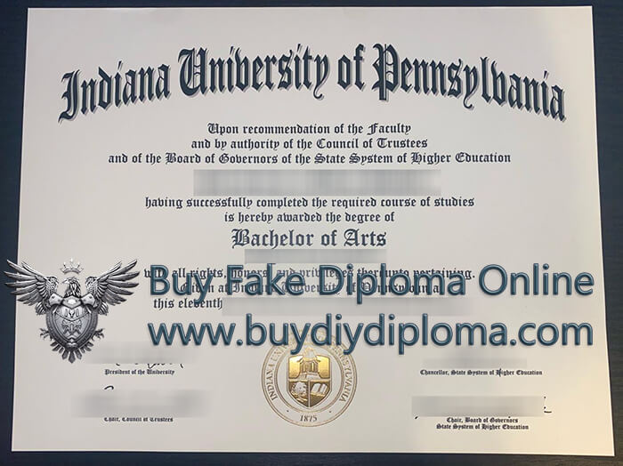Indiana University of Pennsylvania diploma