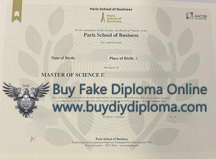 Paris School of Business diploma