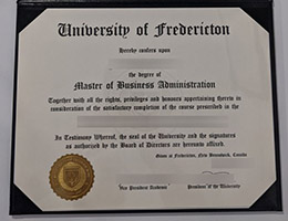 University of Fredericton MBA diploma