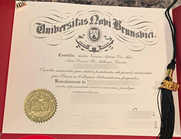 University of New Brunswick degree certificate