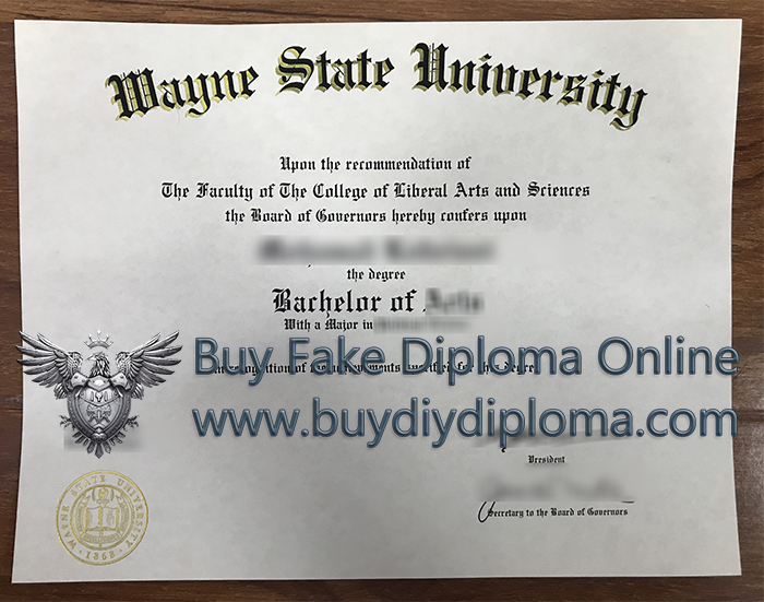 Wayne State University Degree Certificate