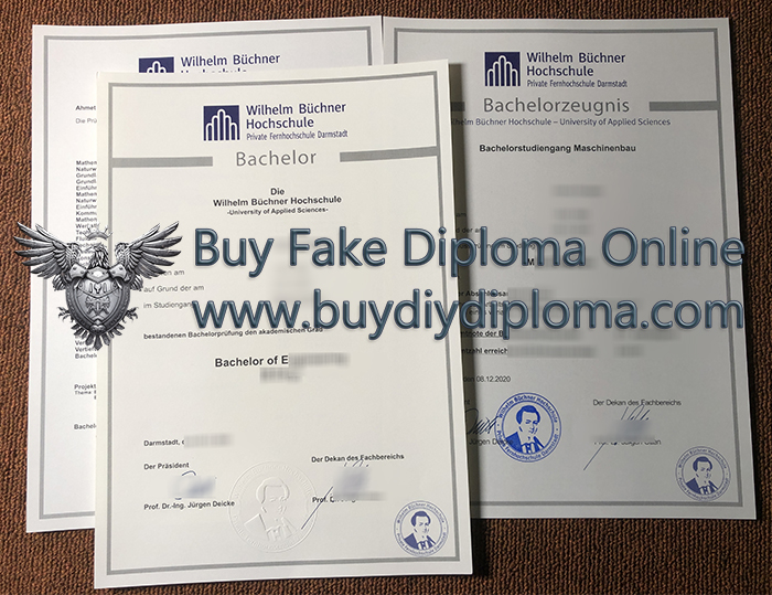 Wilhelm Büchner Hochschule diploma with transcript