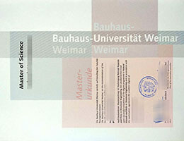 Bauhaus-Universität Weimar Urkunde