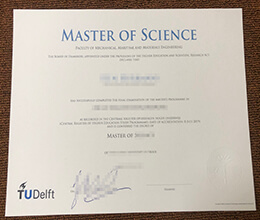 Delft University of Technology degree certificate