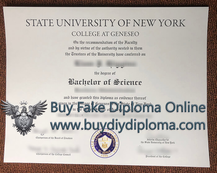 SUNY Geneseo diploma